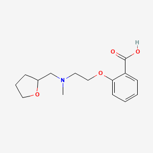 molecular formula C15H21NO4 B7588071 2-[2-[Methyl(oxolan-2-ylmethyl)amino]ethoxy]benzoic acid 
