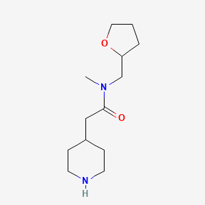 molecular formula C13H24N2O2 B7588079 N-methyl-N-(oxolan-2-ylmethyl)-2-piperidin-4-ylacetamide 
