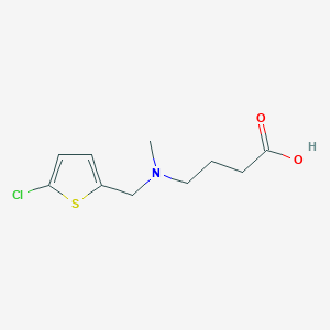 molecular formula C10H14ClNO2S B7588096 4-[(5-Chlorothiophen-2-yl)methyl-methylamino]butanoic acid 