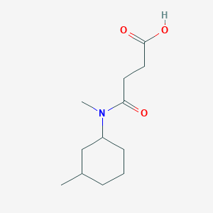 molecular formula C12H21NO3 B7588100 4-[Methyl-(3-methylcyclohexyl)amino]-4-oxobutanoic acid 