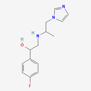 molecular formula C14H18FN3O B7588148 1-(4-Fluorophenyl)-2-(1-imidazol-1-ylpropan-2-ylamino)ethanol 
