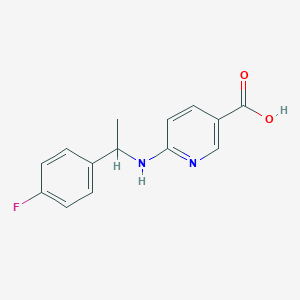 molecular formula C14H13FN2O2 B7588157 6-[1-(4-Fluorophenyl)ethylamino]pyridine-3-carboxylic acid 