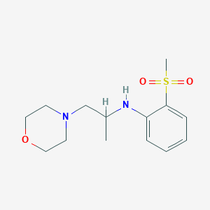 molecular formula C14H22N2O3S B7588175 2-methylsulfonyl-N-(1-morpholin-4-ylpropan-2-yl)aniline 