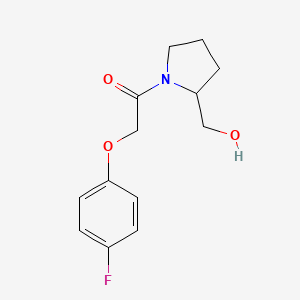 molecular formula C13H16FNO3 B7588186 2-(4-Fluorophenoxy)-1-[2-(hydroxymethyl)pyrrolidin-1-yl]ethanone 