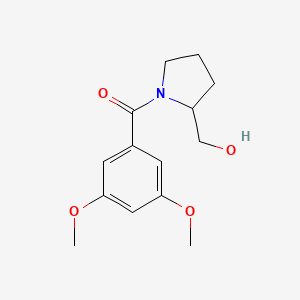 molecular formula C14H19NO4 B7588190 (3,5-Dimethoxyphenyl)-[2-(hydroxymethyl)pyrrolidin-1-yl]methanone 