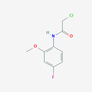 molecular formula C9H9ClFNO2 B7588214 2-chloro-N-(4-fluoro-2-methoxyphenyl)acetamide 