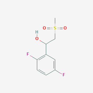 molecular formula C9H10F2O3S B7588230 1-(2,5-Difluorophenyl)-2-methylsulfonylethanol 