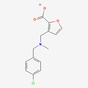 3-[[(4-Chlorophenyl)methyl-methylamino]methyl]furan-2-carboxylic acid