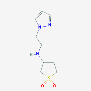 molecular formula C9H15N3O2S B7588252 1,1-dioxo-N-(2-pyrazol-1-ylethyl)thiolan-3-amine 