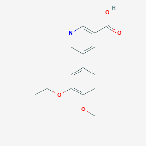 molecular formula C16H17NO4 B7588285 5-(3,4-Diethoxyphenyl)pyridine-3-carboxylic acid 