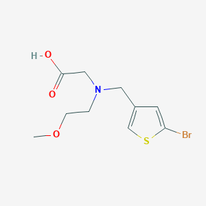 molecular formula C10H14BrNO3S B7588291 2-[(5-Bromothiophen-3-yl)methyl-(2-methoxyethyl)amino]acetic acid 
