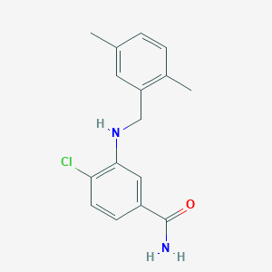 molecular formula C16H17ClN2O B7588305 4-Chloro-3-[(2,5-dimethylphenyl)methylamino]benzamide 