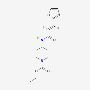 molecular formula C15H20N2O4 B7588341 ethyl 4-{[(2E)-3-(2-furyl)prop-2-enoyl]amino}piperidine-1-carboxylate 