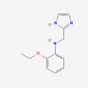 molecular formula C12H15N3O B7588347 2-ethoxy-N-(1H-imidazol-2-ylmethyl)aniline 
