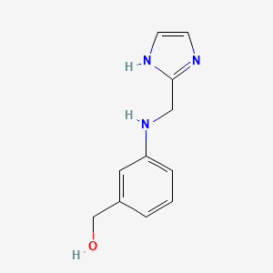 molecular formula C11H13N3O B7588372 [3-(1H-imidazol-2-ylmethylamino)phenyl]methanol 