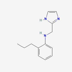 molecular formula C13H17N3 B7588377 N-(1H-imidazol-2-ylmethyl)-2-propylaniline 