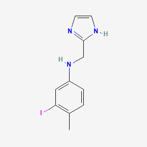 molecular formula C11H12IN3 B7588385 N-(1H-imidazol-2-ylmethyl)-3-iodo-4-methylaniline 
