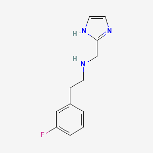 molecular formula C12H14FN3 B7588393 2-(3-fluorophenyl)-N-(1H-imidazol-2-ylmethyl)ethanamine 
