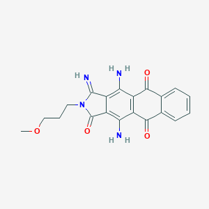 B075884 1H-Naphth[2,3-f]isoindole-1,5,10-trione, 4,11-diamino-2,3-dihydro-3-imino-2-(3-methoxypropyl)- CAS No. 12222-85-4