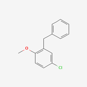molecular formula C14H13ClO B7588407 2-Benzyl-4-chloro-1-methoxybenzene 