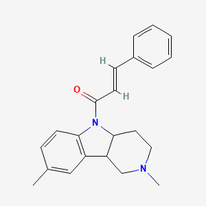 (E)-1-(2,8-dimethyl-3,4,4a,9b-tetrahydro-1H-pyrido[4,3-b]indol-5-yl)-3-phenylprop-2-en-1-one