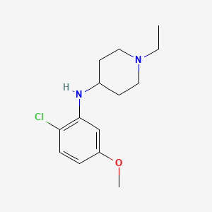 molecular formula C14H21ClN2O B7588470 N-(2-chloro-5-methoxyphenyl)-1-ethylpiperidin-4-amine 