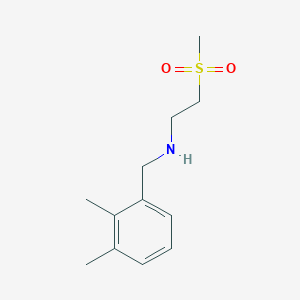 molecular formula C12H19NO2S B7588492 N-[(2,3-dimethylphenyl)methyl]-2-methylsulfonylethanamine 