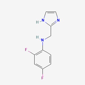molecular formula C10H9F2N3 B7588506 2,4-difluoro-N-(1H-imidazol-2-ylmethyl)aniline 