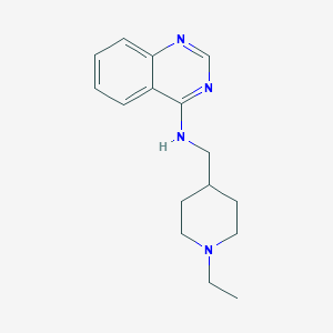 molecular formula C16H22N4 B7588513 N-[(1-ethylpiperidin-4-yl)methyl]quinazolin-4-amine 