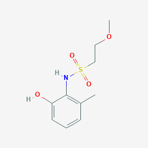 molecular formula C10H15NO4S B7588551 N-(2-hydroxy-6-methylphenyl)-2-methoxyethanesulfonamide 