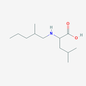 molecular formula C12H25NO2 B7588557 4-Methyl-2-(2-methylpentylamino)pentanoic acid 
