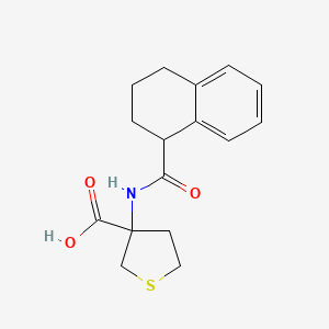 molecular formula C16H19NO3S B7588584 3-(1,2,3,4-Tetrahydronaphthalene-1-carbonylamino)thiolane-3-carboxylic acid 