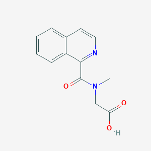 molecular formula C13H12N2O3 B7588588 2-[Isoquinoline-1-carbonyl(methyl)amino]acetic acid 