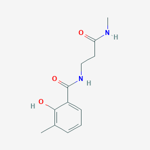 molecular formula C12H16N2O3 B7588603 2-hydroxy-3-methyl-N-[3-(methylamino)-3-oxopropyl]benzamide 