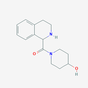 molecular formula C15H20N2O2 B7588611 (4-Hydroxypiperidin-1-yl)-(1,2,3,4-tetrahydroisoquinolin-1-yl)methanone 