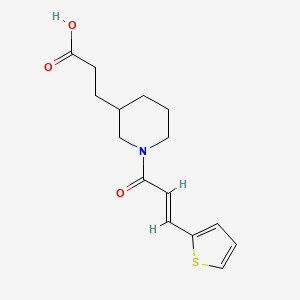 molecular formula C15H19NO3S B7588642 3-[1-[(E)-3-thiophen-2-ylprop-2-enoyl]piperidin-3-yl]propanoic acid 