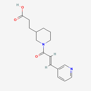 molecular formula C16H20N2O3 B7588730 3-[1-[(E)-3-pyridin-3-ylprop-2-enoyl]piperidin-3-yl]propanoic acid 