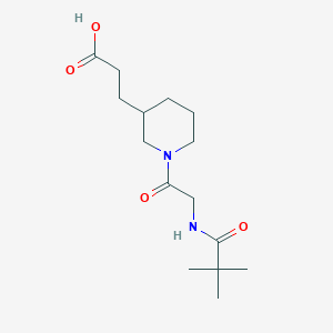 3-[1-[2-(2,2-Dimethylpropanoylamino)acetyl]piperidin-3-yl]propanoic acid