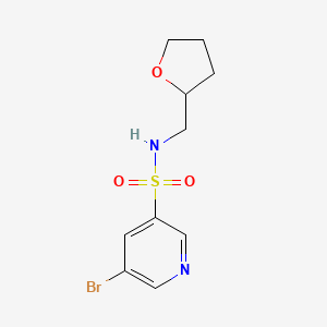 molecular formula C10H13BrN2O3S B7588805 5-bromo-N-(oxolan-2-ylmethyl)pyridine-3-sulfonamide 
