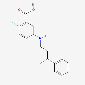 molecular formula C17H18ClNO2 B7588816 2-Chloro-5-(3-phenylbutylamino)benzoic acid 