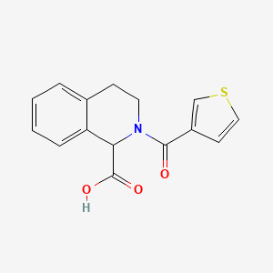 molecular formula C15H13NO3S B7588819 2-(thiophene-3-carbonyl)-3,4-dihydro-1H-isoquinoline-1-carboxylic acid 