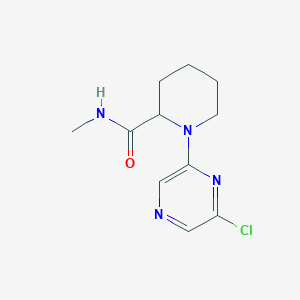 molecular formula C11H15ClN4O B7588827 1-(6-chloropyrazin-2-yl)-N-methylpiperidine-2-carboxamide 