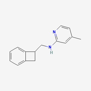 molecular formula C15H16N2 B7588830 N-(7-bicyclo[4.2.0]octa-1,3,5-trienylmethyl)-4-methylpyridin-2-amine 