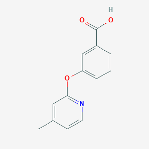 molecular formula C13H11NO3 B7588841 3-[(4-Methylpyridin-2-yl)oxy]benzoic acid 
