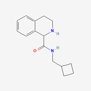molecular formula C15H20N2O B7588843 N-(cyclobutylmethyl)-1,2,3,4-tetrahydroisoquinoline-1-carboxamide 