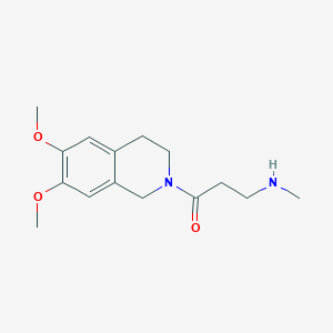 molecular formula C15H22N2O3 B7588846 1-(6,7-dimethoxy-3,4-dihydro-1H-isoquinolin-2-yl)-3-(methylamino)propan-1-one 
