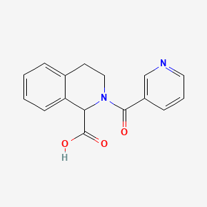 molecular formula C16H14N2O3 B7588857 2-(pyridine-3-carbonyl)-3,4-dihydro-1H-isoquinoline-1-carboxylic acid 