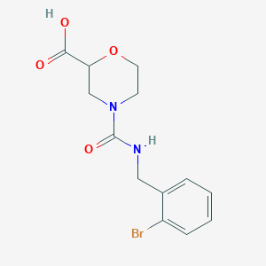 molecular formula C13H15BrN2O4 B7588884 4-[(2-Bromophenyl)methylcarbamoyl]morpholine-2-carboxylic acid 