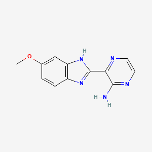 molecular formula C12H11N5O B7588898 3-(6-methoxy-1H-benzimidazol-2-yl)pyrazin-2-amine 