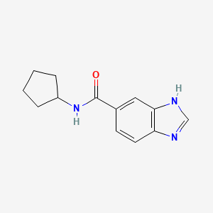 molecular formula C13H15N3O B7588902 1H-Benzoimidazole-5-carboxylic acid cyclopentylamide 